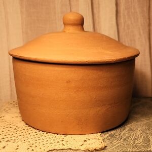 Rustic Terracotta Lidded Pot
